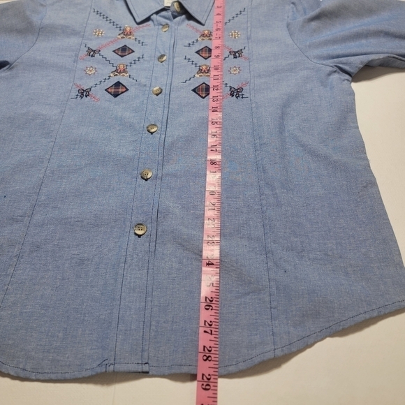 Napa Valley large button down long sleeve shirt with embroidery. NWT - Picture 14 of 16